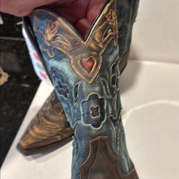 DAN POST Embroidered WESTERN Cowboy Boots!! - Picture 2 of 14